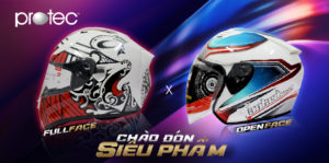 Chào đón 2 siêu phẩm mũ bảo hiểm FULL FACE và OPEN FACE tại Protec