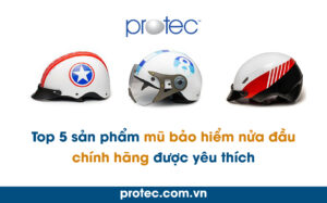 Top 5 sản phẩm mũ bảo hiểm nửa đầu chính hãng được yêu thích