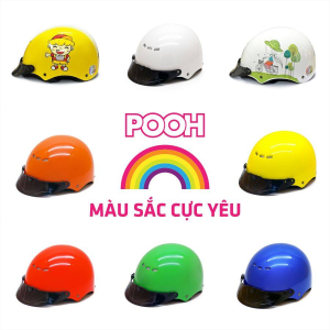 Nón bảo hiểm cho bé gái Protec Pooh M